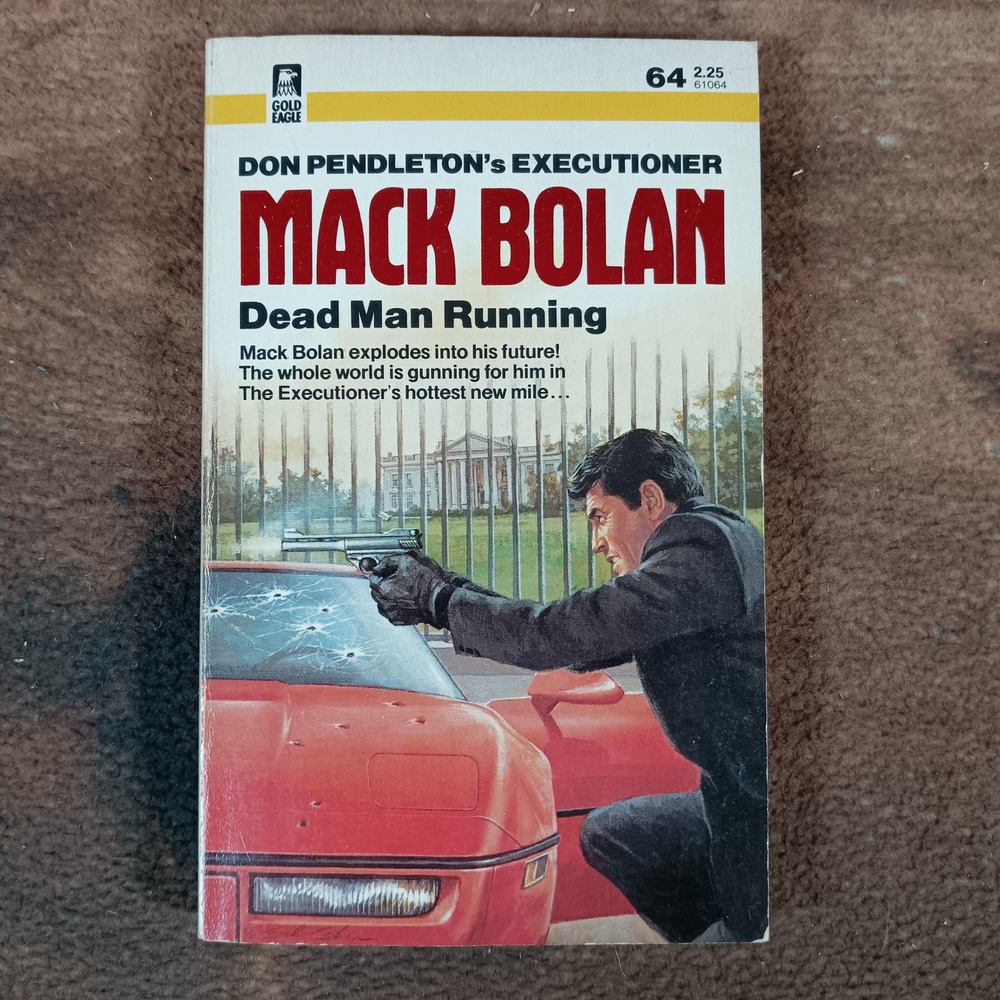 Don Pendleton Mack Bolan Dead Man Running Gold Eagle Adventure Novel Book 64